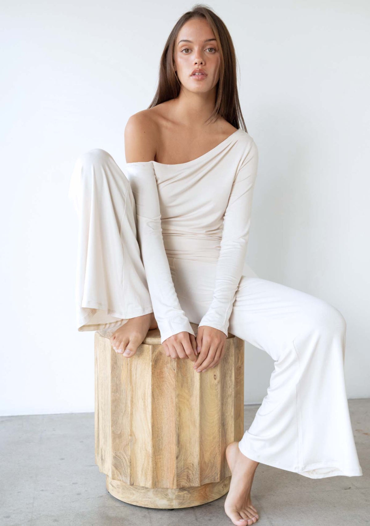 Jala Aria Top in Cream - flat lay