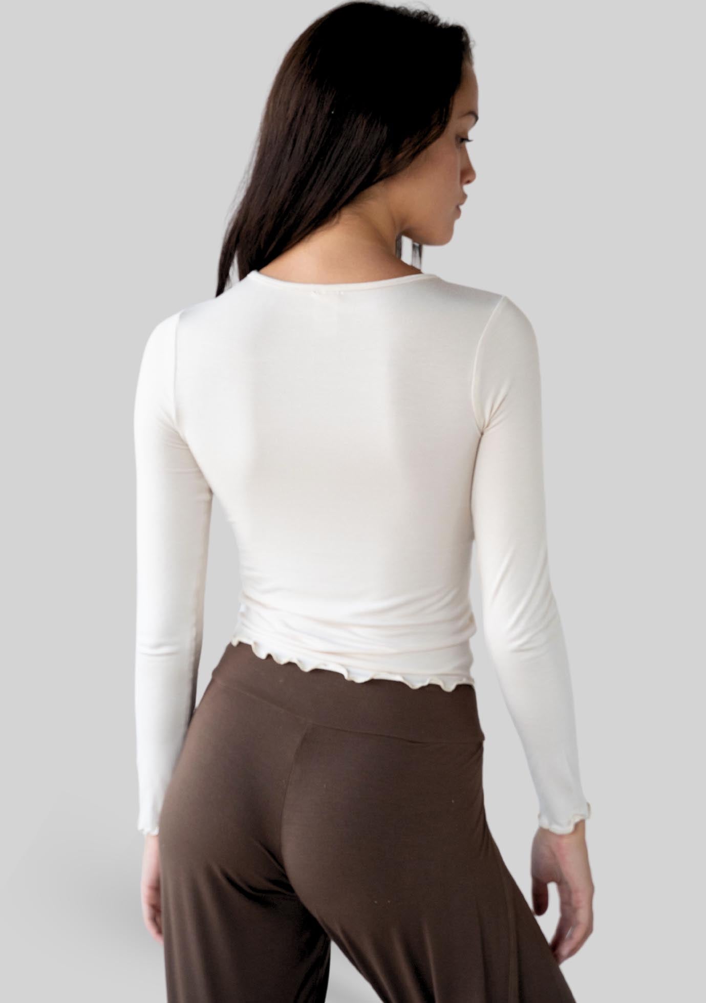 Jala Chill Top in Cream - back view