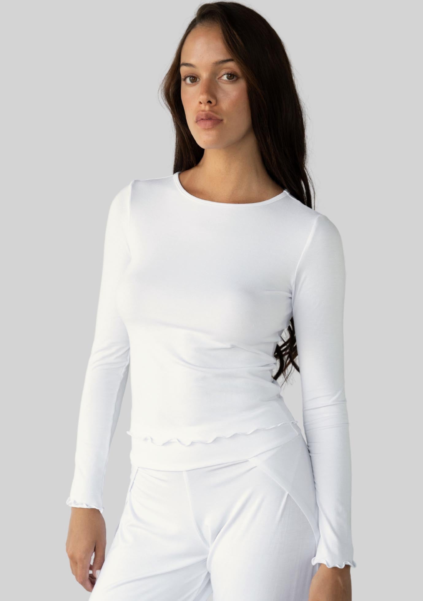 Jala Chill Top in White - side view