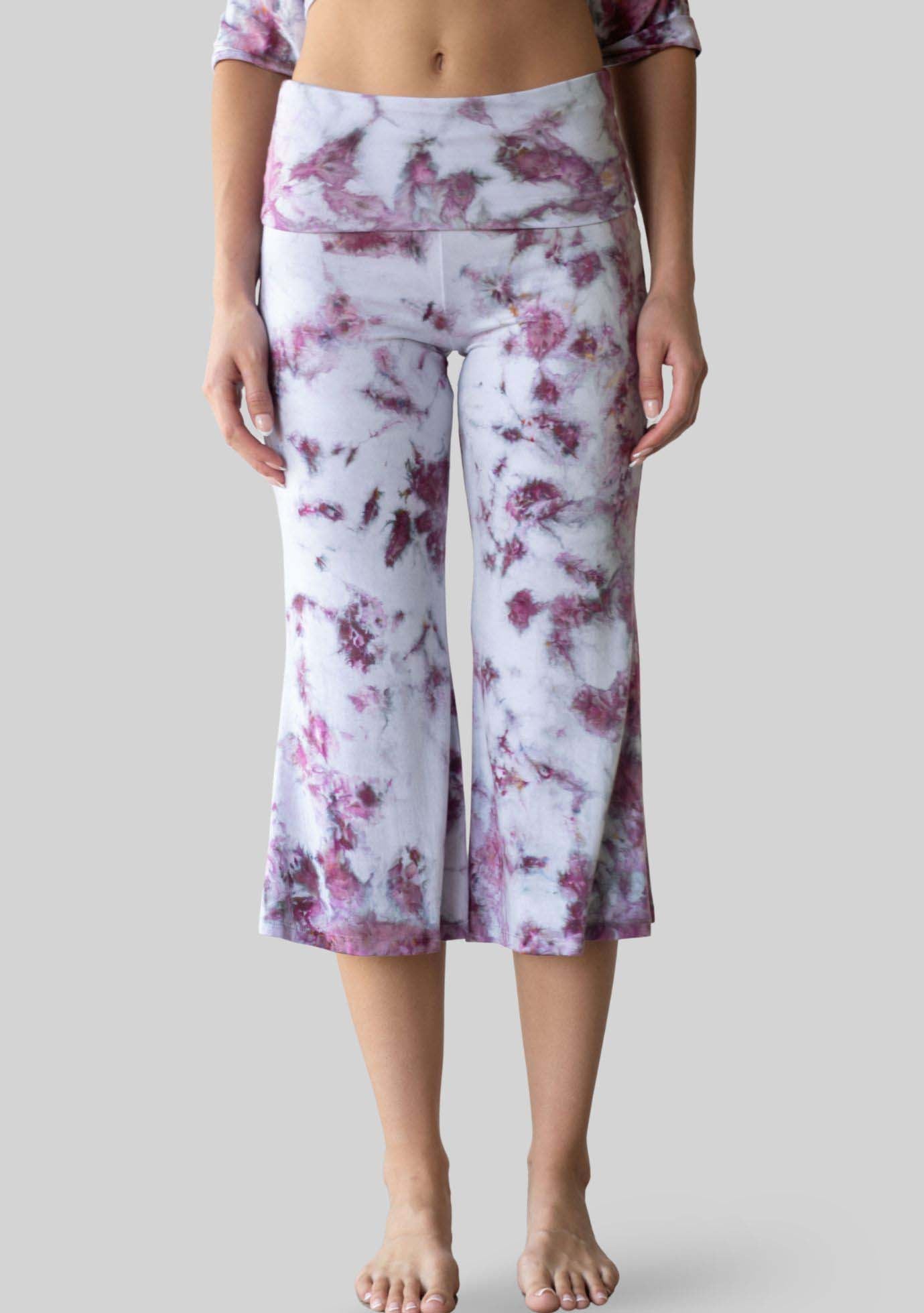 Jala Chill Yoga Capri in Fig - front view