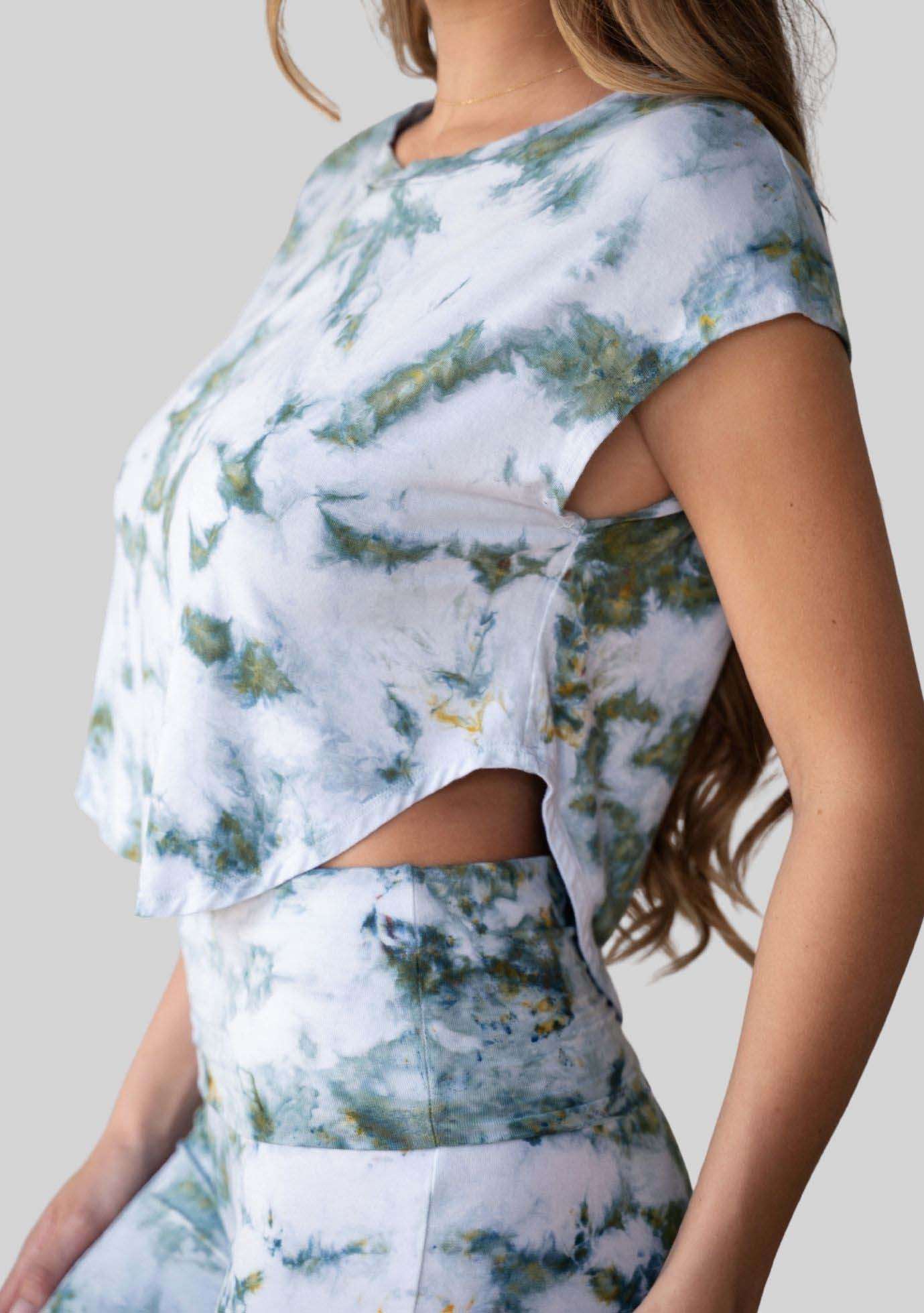 Jala Easy Tee in Seaweed - back view