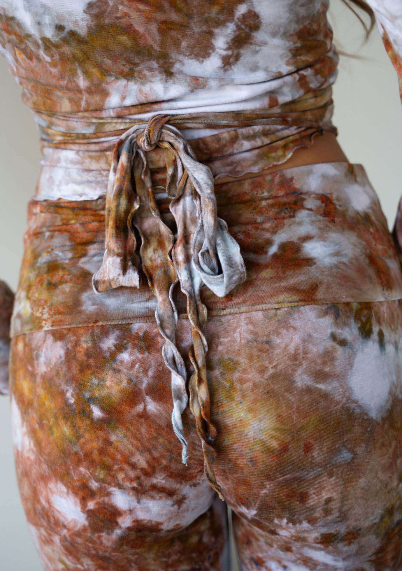 Jala Kira Wrap Top in Terra - detail view