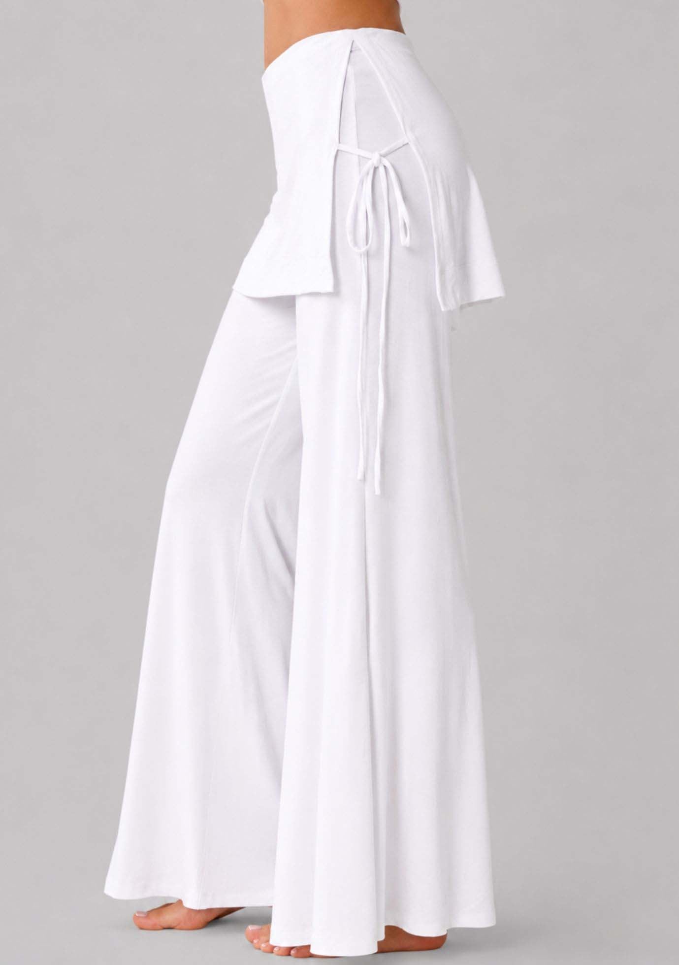 Jala Luna Pant in White - side view