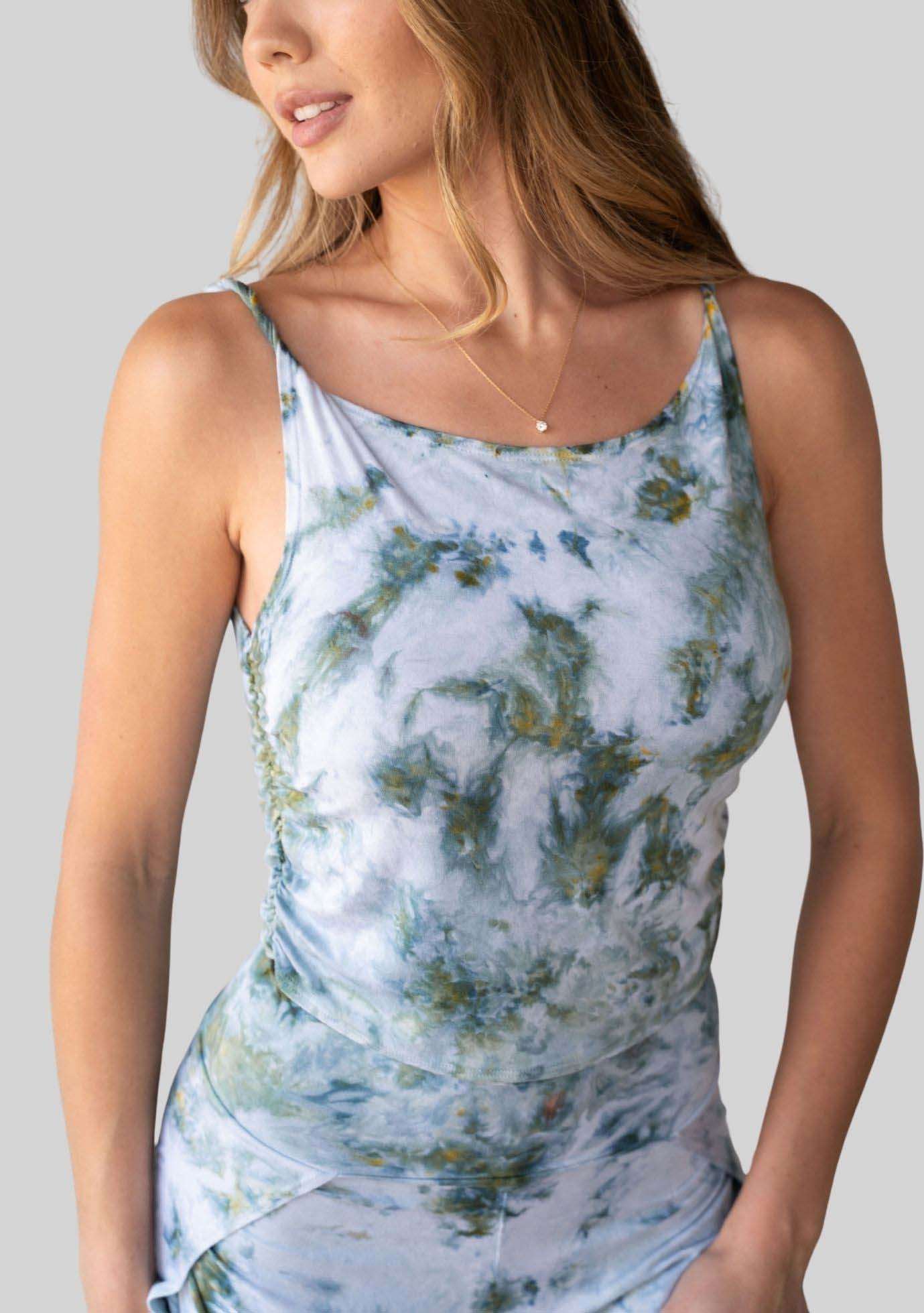 Jala Muse Tank in Seaweed - detail view