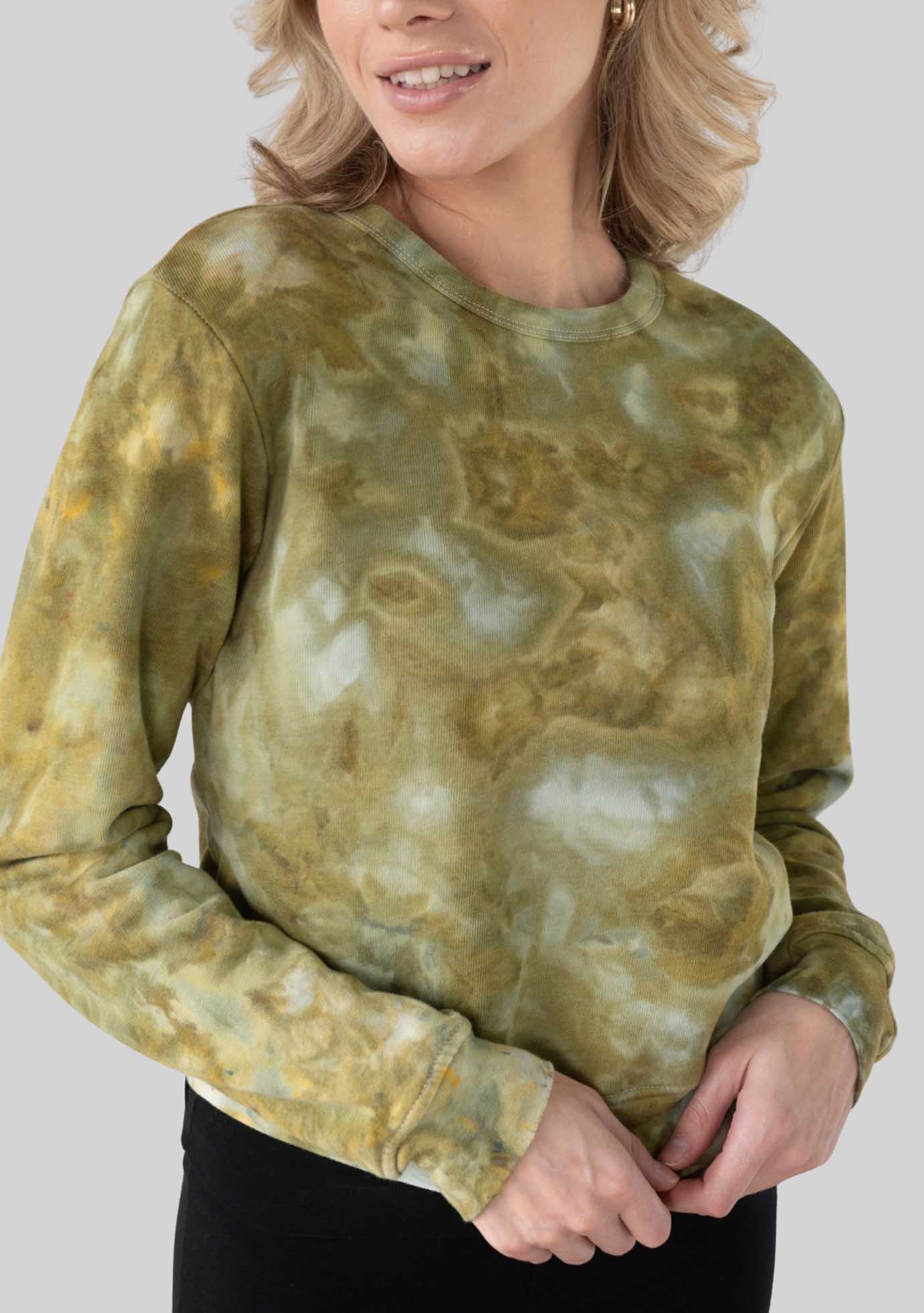 Jala Payson Pullover in Moss - back view