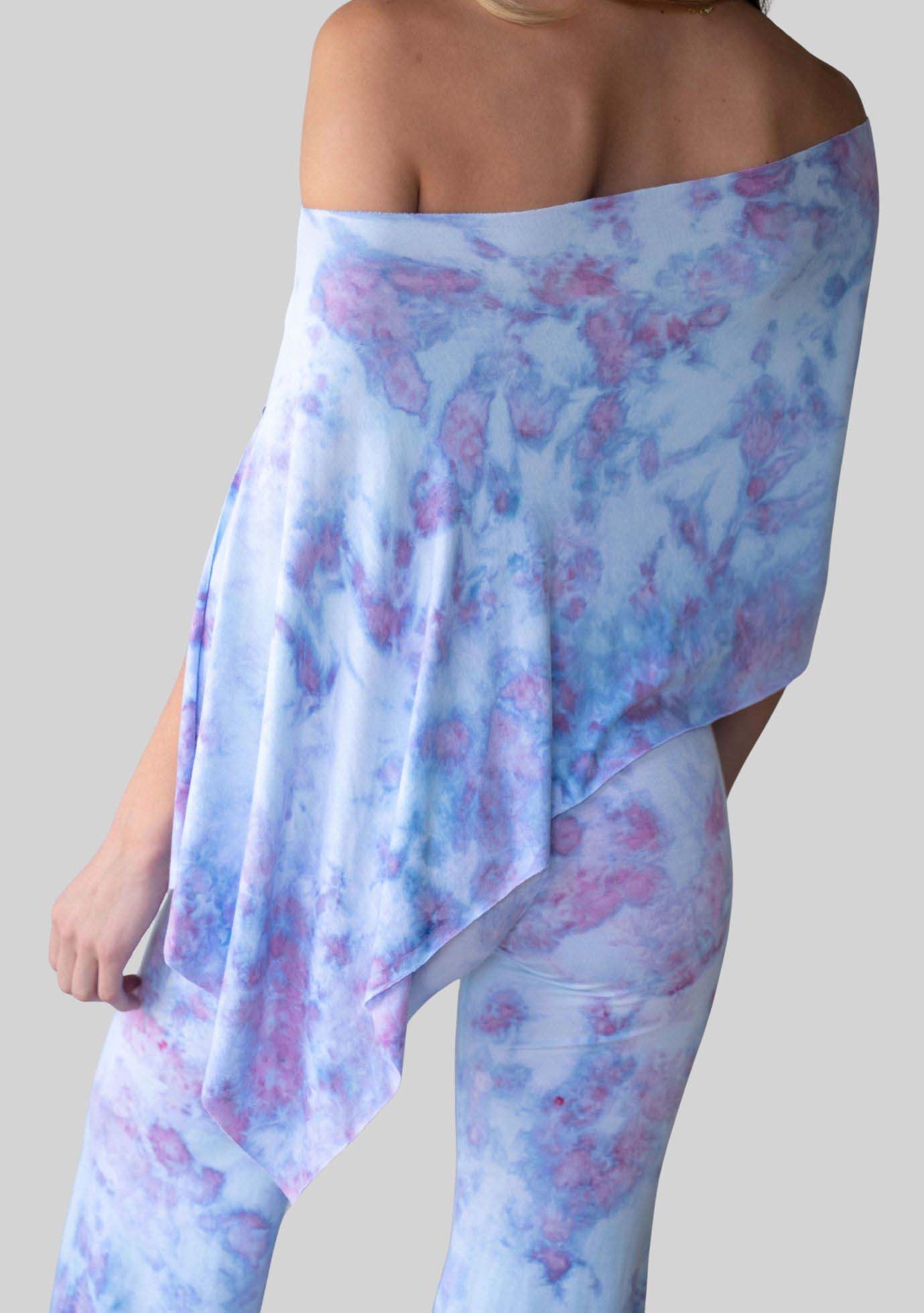 Jala Unwind Poncho in Sugar Sky - front view