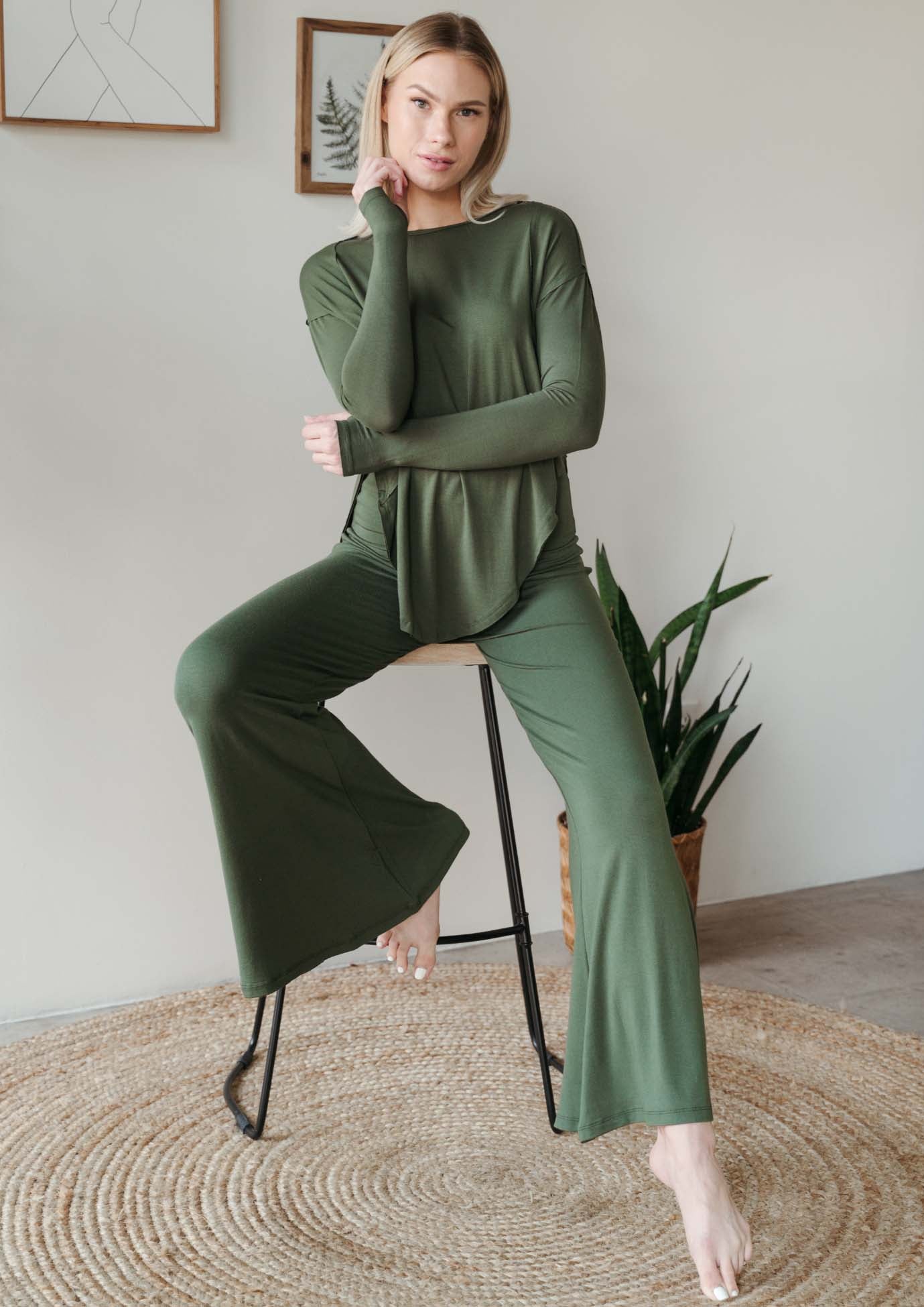 Jala Clothing リラックス パンツ ボトム スリット ヨガ Jala Clothing ジョガーパンツ ボトム スリット ヨガ リラックス