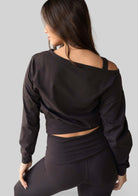 Back view of the JALA Aela Top in Chocolate