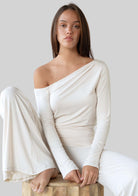 Jala Aria Top in Cream - side view