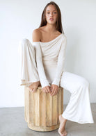 Jala Aria Top in Cream - flat lay