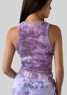 Jala Bliss Rib Tank in Fig - detail view