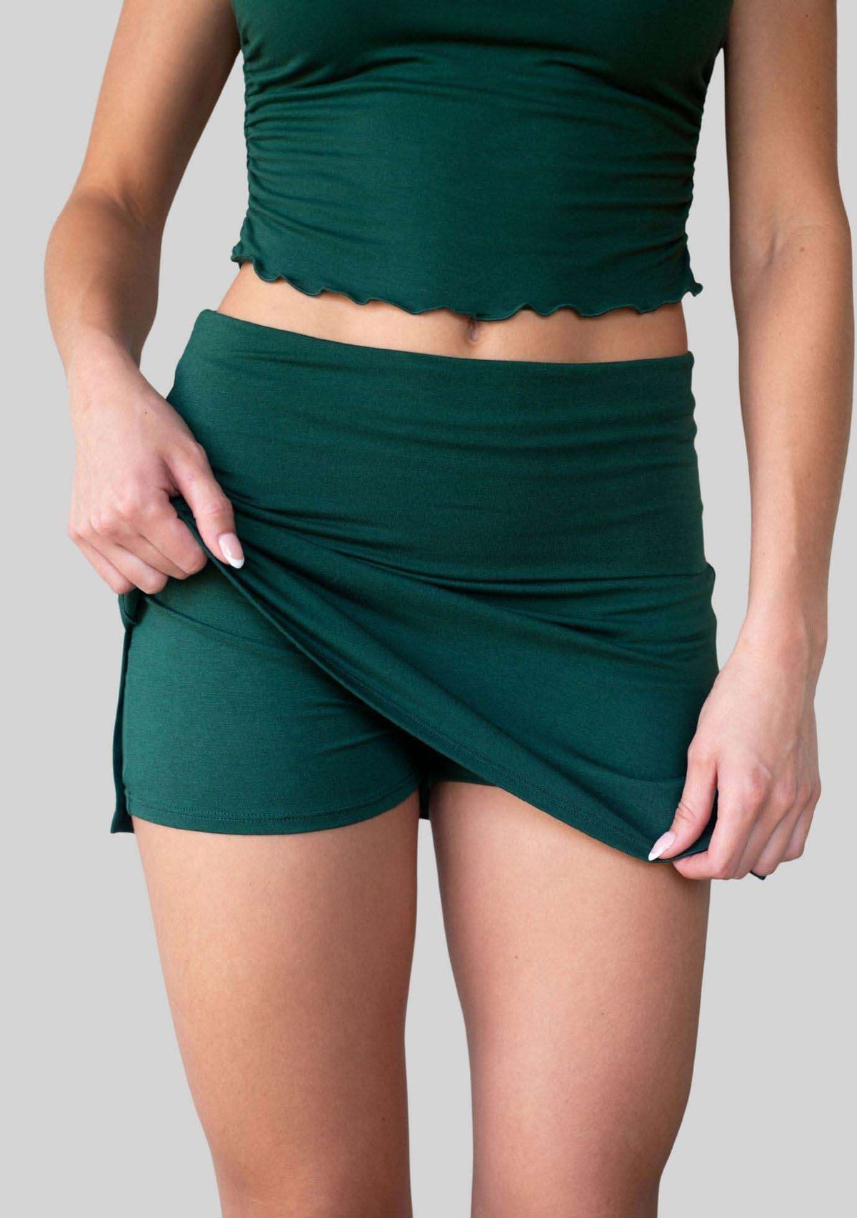 Evergreen Chill Skort, alternate front view