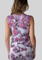 Jala Crop Tank in Fig - side view