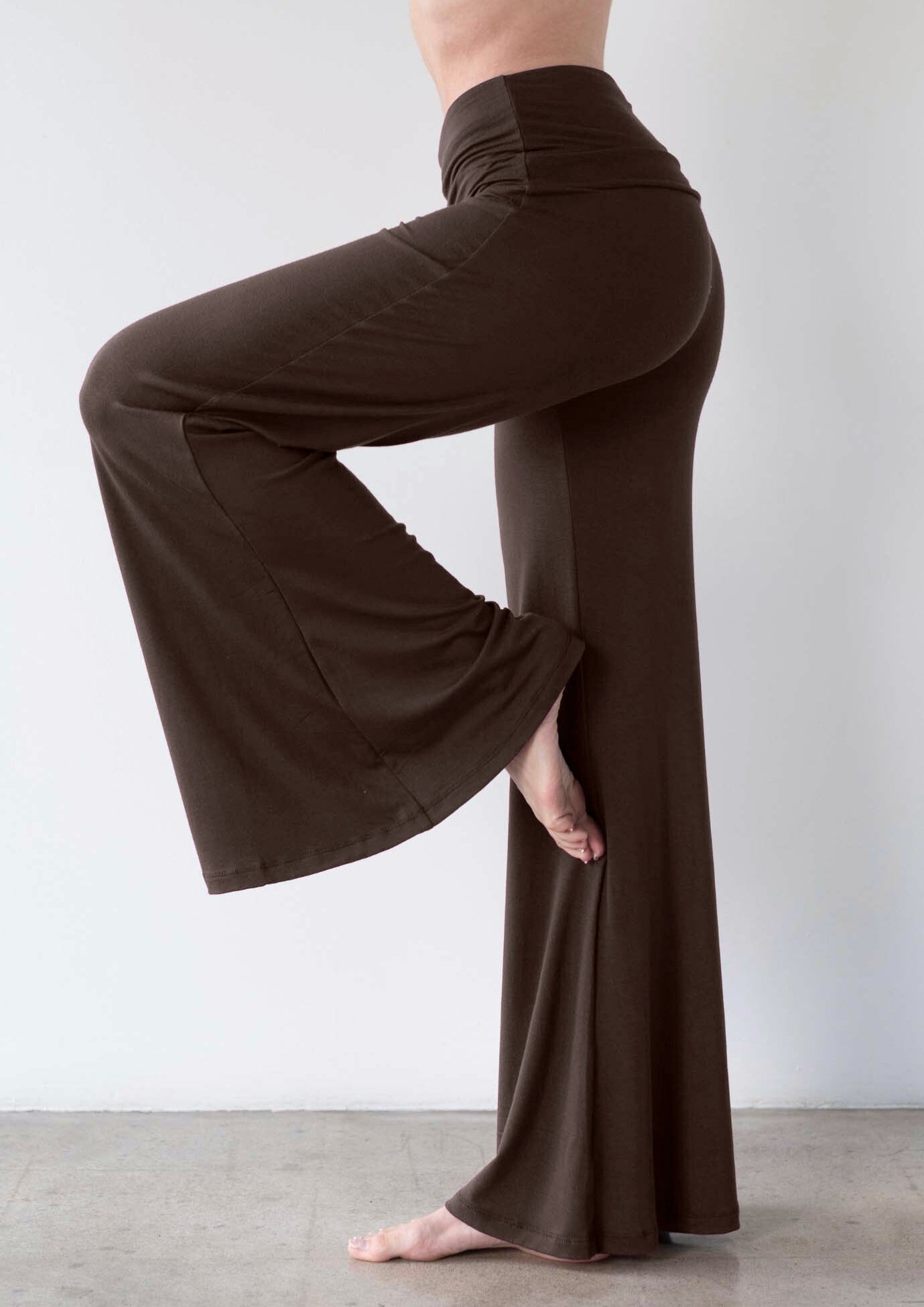 Jala Women s Chill Fold Over Yoga Pants Espresso S
