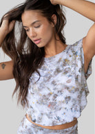 JALA Easy Tee in Morel, hand dyed tee, styled front view