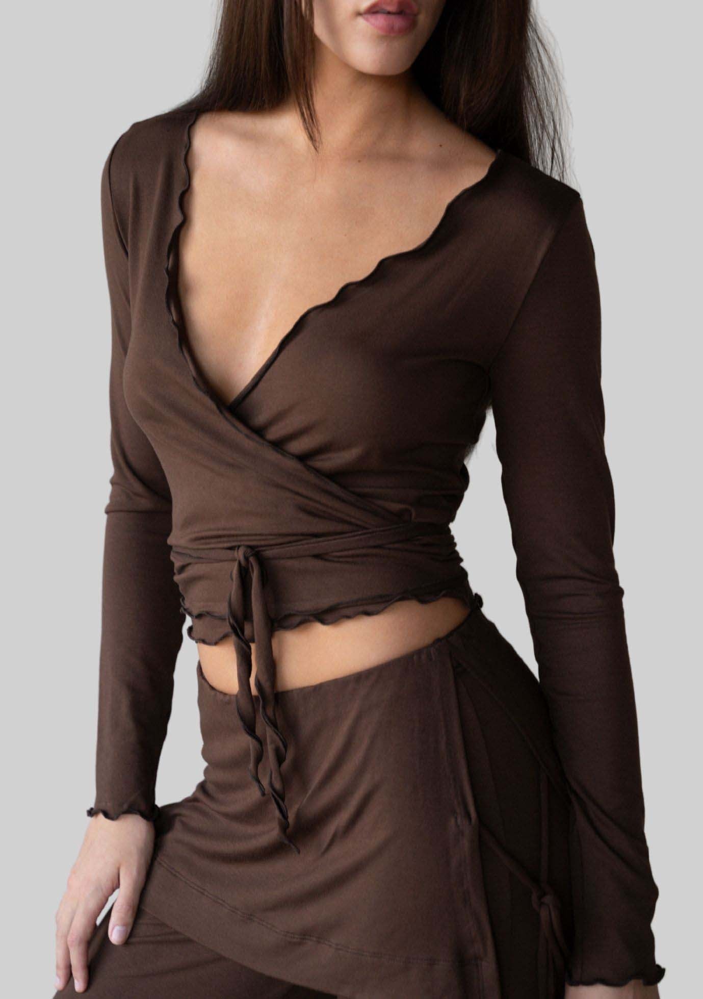 Jala Kira Wrap Top Espresso