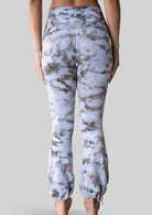 Back view of the JALA Nama Balloon Flare Legging in Morel