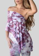 Jala Unwind Poncho in Fig - detail view