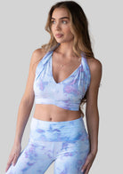 Jala Unwind Poncho in Sugar Sky - halter style. [label] Halter