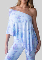 Jala Unwind Poncho in Sugar Sky - one shoulder style, alternate view
