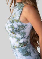 Jala Whisper Tank in Seaweed - back view