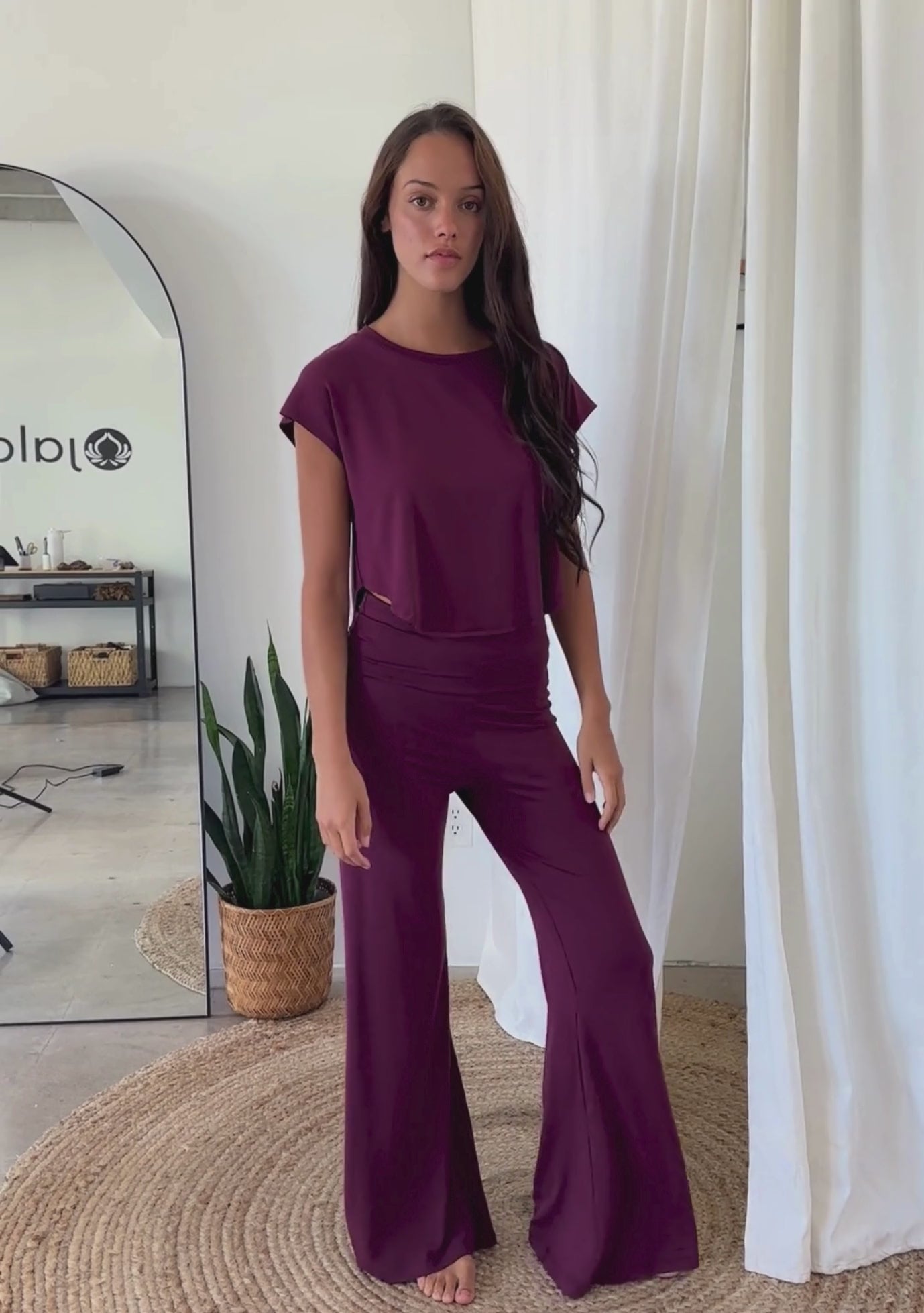 Jala Chill Yoga Pant Merlot