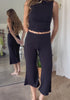 Jala Chill Yoga Capri in Black - video showing clothing movement