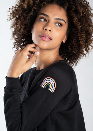 Rainbow Crop Pullover Sweatshirt Jala