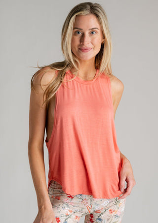 Muscle Tank in Coral by Jala Spring 2023