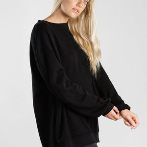 Sedona Sweatshirt Black Oversized Pullover Yoga Jala